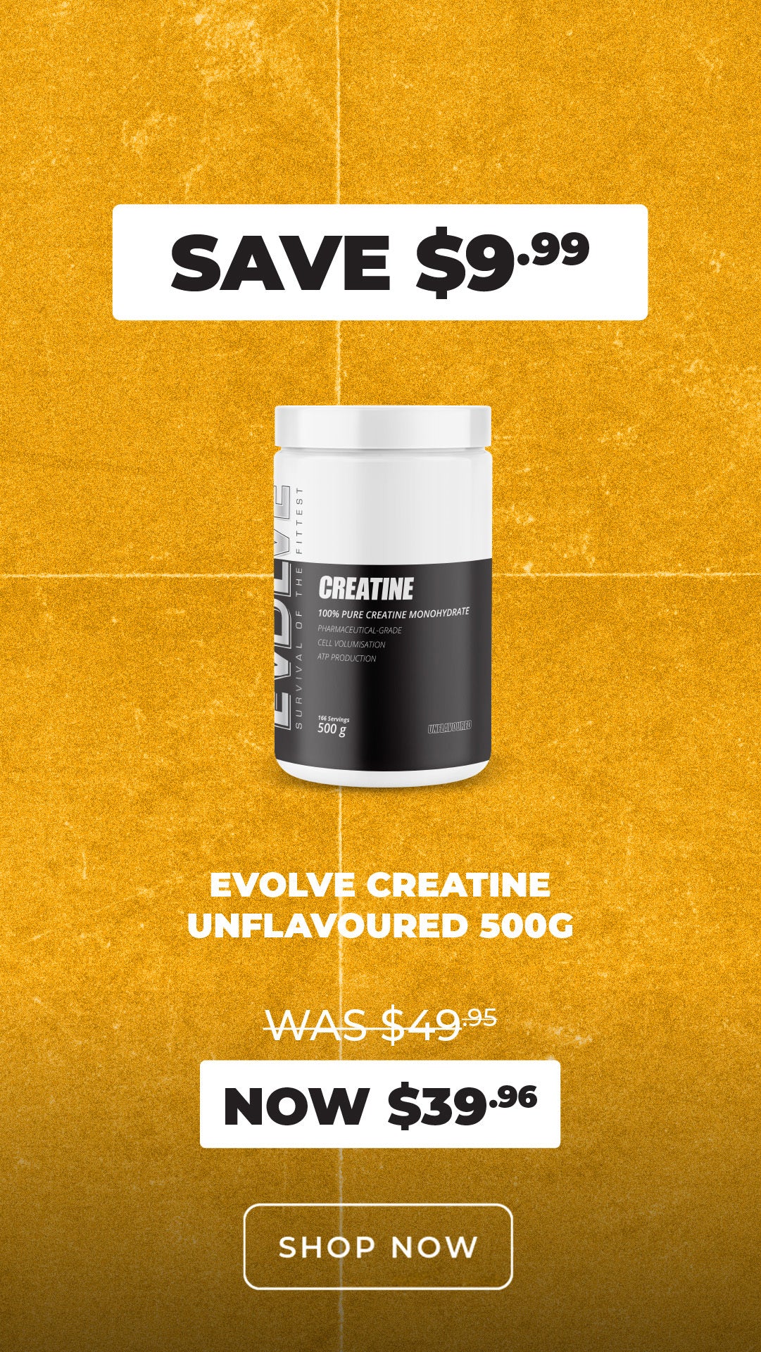 20% off Evolve Creatine 500g