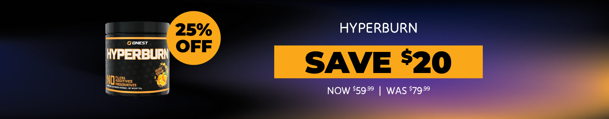 Save 25% off Onest Hyperburn