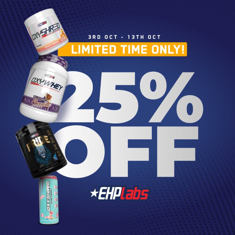 EHP Labs 25% OFF Brand Sale