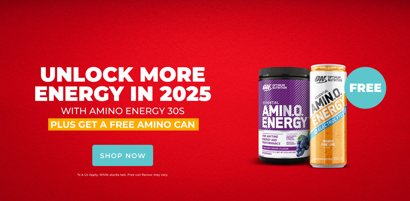 Unlock more energy in 2025: Buy any Amino Energy 30s Get a FREE Amino Energy Sparking RTD (Mango Pine Lime)