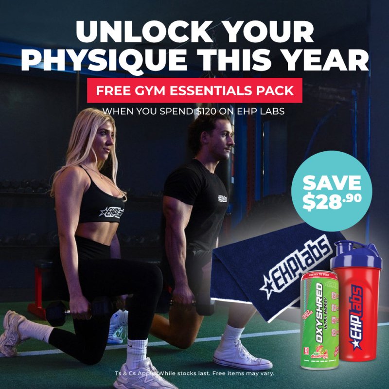 Spend over $120 on EHP - Get a FREE RTD, Navy Gym Towel, Shaker