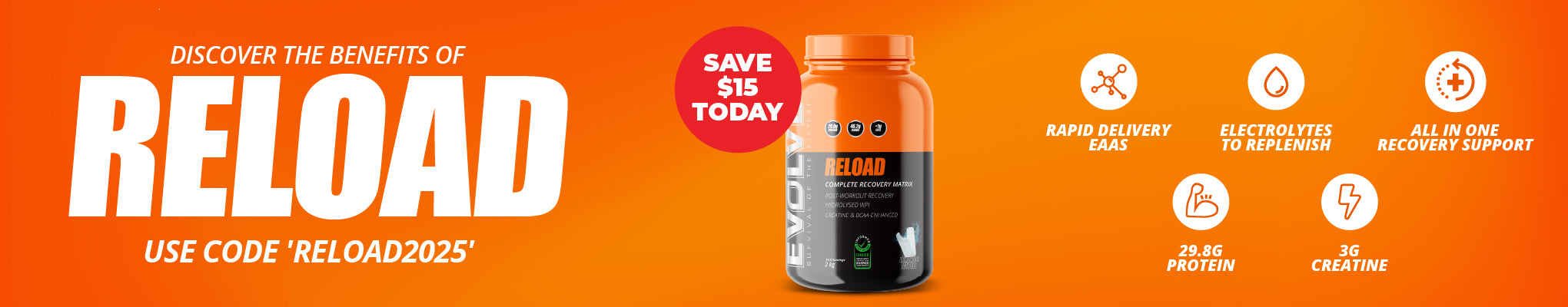 $15 OFF RELOAD - Online Only Deal