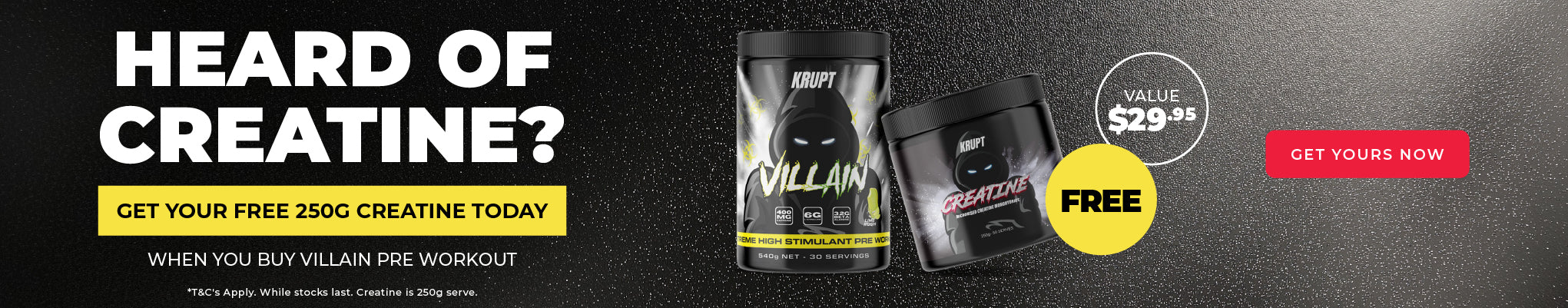 KRUPT Online Deal - FREE Creatine