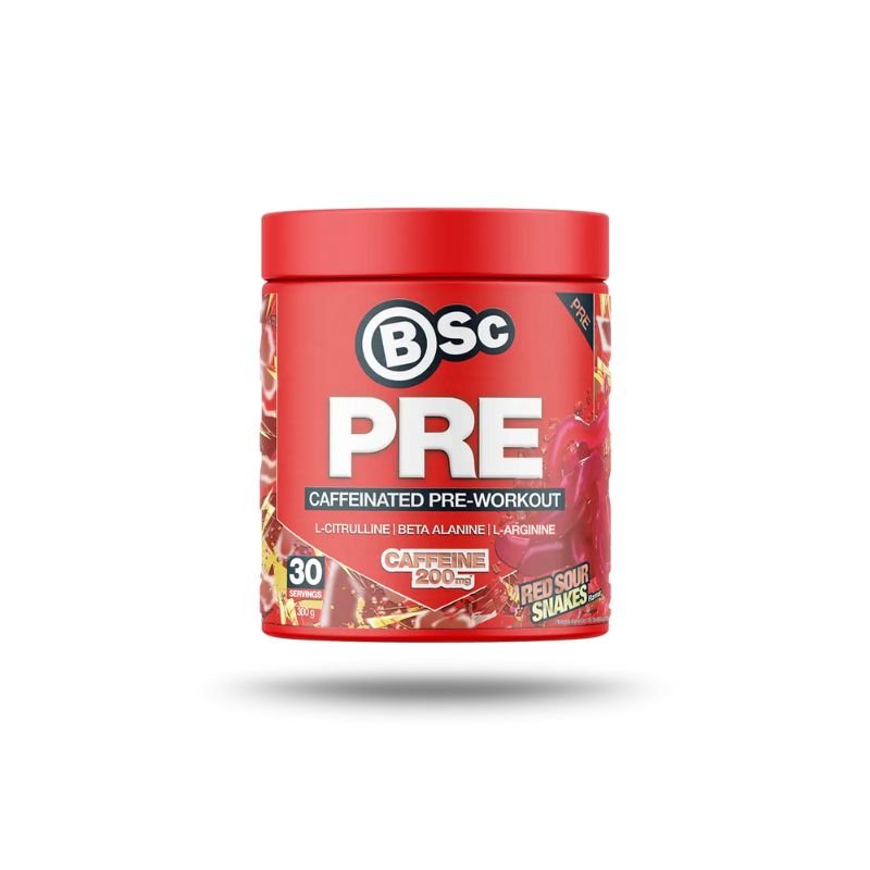 Body Science BSC PRE Caffeinated PWO - Red Sour Snakes