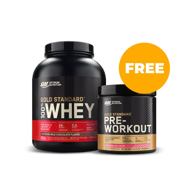 Optimum Nutrition Gold Standard Whey + FREE Pre Workout