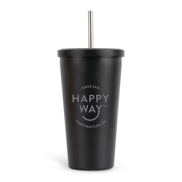 Happy Way Tumbler w/Straw Protein Shaker