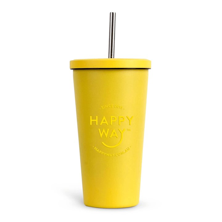 Happy Way Tumbler w/Straw Protein Shaker