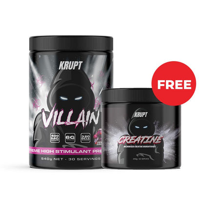 Krupt Villain + FREE Creatine - Kewi Grape