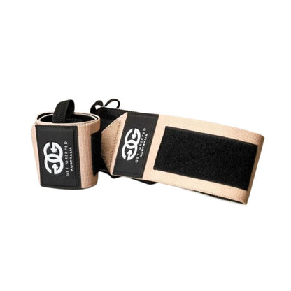 Get Gripped Premium Wrist Wraps Tan