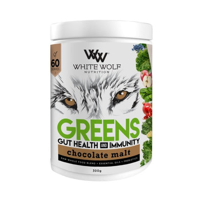 White Wolf Greens + Gut Health Immunity Green Powder