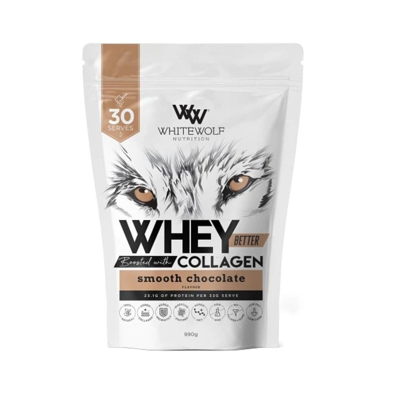 White Wolf Whey Better Protein Blend - Boosted with Collagen Protein Powder